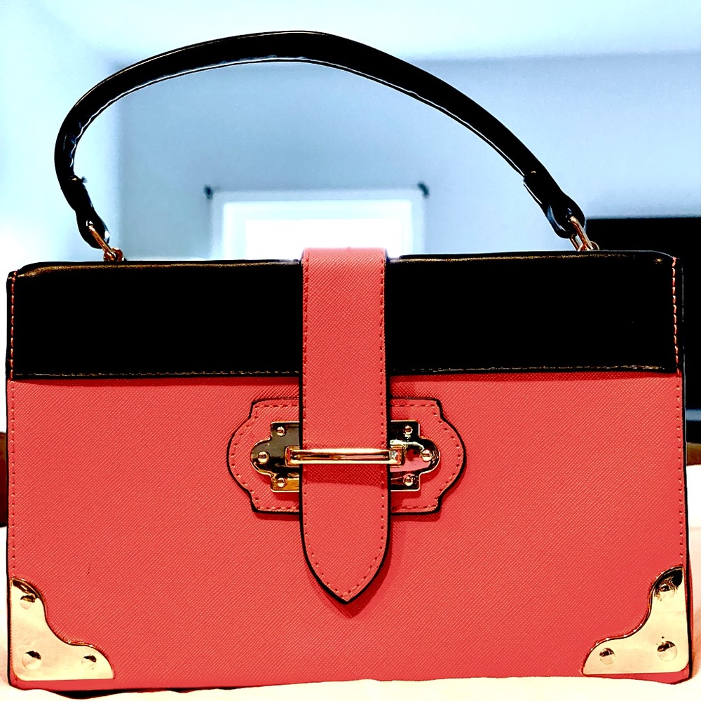 New Coral/Orange Handbag/Shoulder Bag with plenty of space for everything!